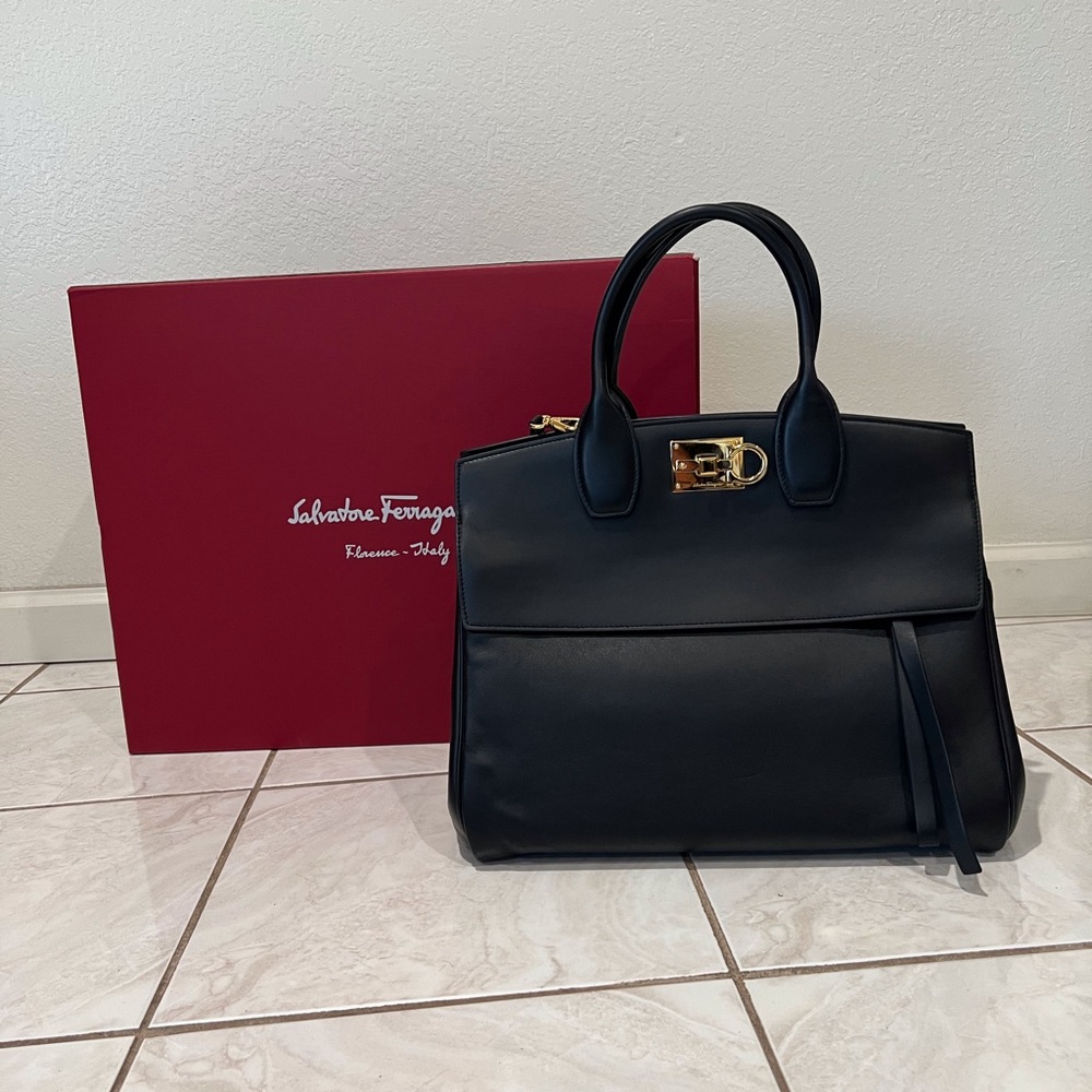 Salvatore Ferragamo Rhapsody Top Handle Bag Purse - Picture 7 of 16